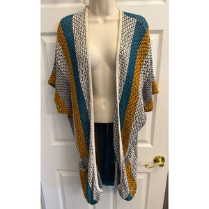 Sparrow by Anthropologie open-front, oversized cardigan pockets Boho SZ M